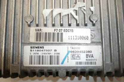 Centralita Siemens TA200 Citroën C5 2.0 HDI 9639452380 S118047507 B